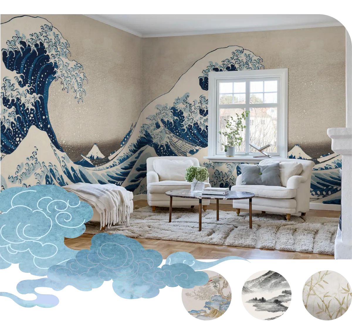 Japanese Wallpaper for Living Room